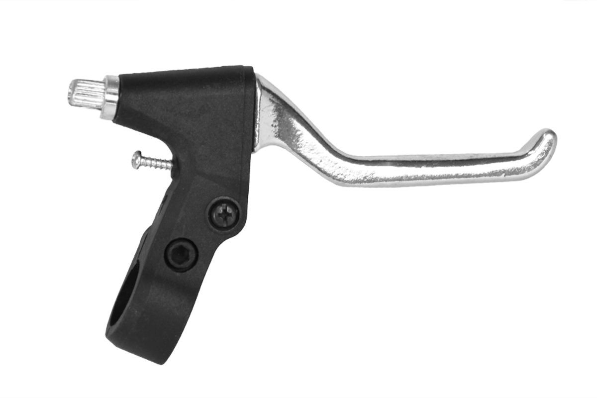 Тормозная ручка правая JUCHUANG 338C 2-3 пальца,алюм\пластик,черный\серебристый