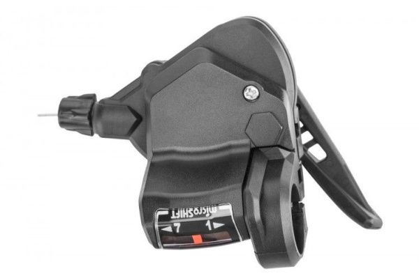 Шифтер/манетка правый Microshift TS38-7R 7-ми скор. с тросом 2050 мм, арт. 590109 Шифтер/манетка правый Microshift TS38-7R 7-ми скор. с тросом 2050 мм, арт. 590109